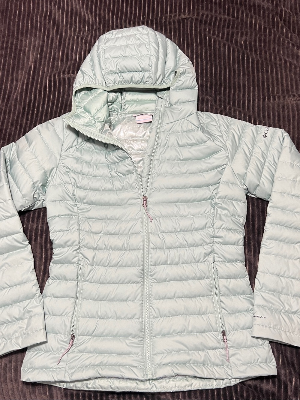 Columbia Women's Light Mint Hooded Omni Heat Jacket